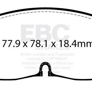 EBC Yellowstuff front brake pads for VW Golf, VW Tiguan