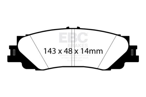 EBC Yellowstuff rear brake pads for Toyota Land Cruiser, Lexus LX