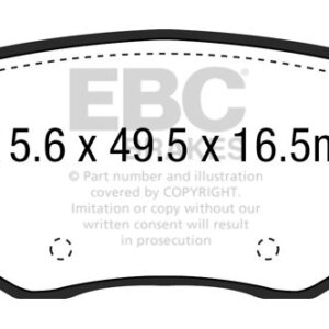 EBC Yellowstuff rear brake pads for Jeep Cherokee