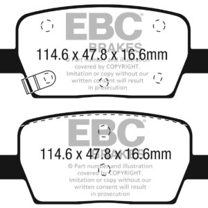 EBC Yellowstuff rear brake pads for Cadillac CT6, Cadillac XT5