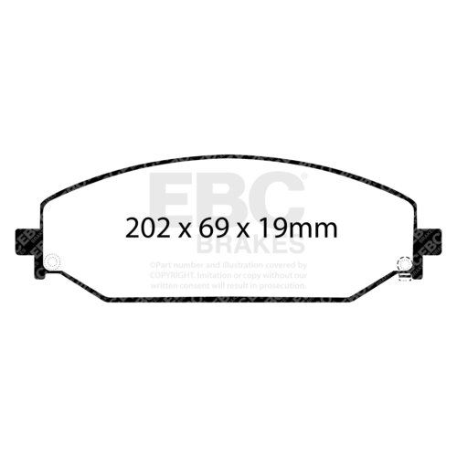 EBC Yellowstuff front brake pads for RAM 1500