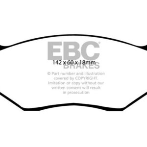 EBC Yellowstuff prednje kočione pločice za Dodge Charger