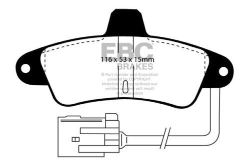 EBC Yellowstuff rear brake pads for Ford Mondeo, Ford Cougar