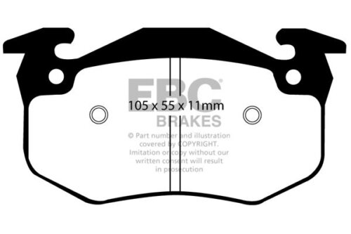 EBC Yellowstuff rear brake pads for Renault Clio, Renault Megane