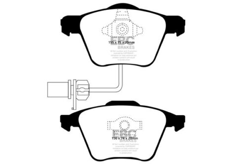 EBC Bluestuff NDX front brake pads for Audi A4, Audi A6