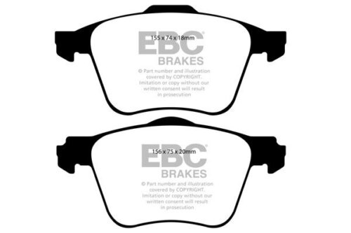 EBC Bluestuff NDX front brake pads for Volvo S60, Volvo S80