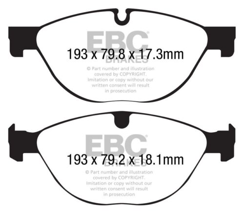 EBC Bluestuff NDX front brake pads for Jaguar F-Type