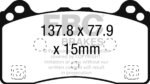 EBC Bluestuff NDX front brake pads for Ford Focus
