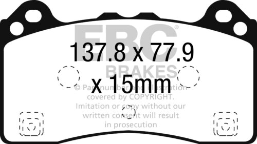 EBC Bluestuff NDX front brake pads for Ford Focus