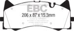 EBC Bluestuff NDX front brake pads for Mercedes-Benz AMG GT, Mercedes-Benz C-Class