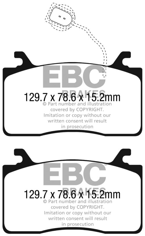 EBC Bluestuff NDX front brake pads for Alfa Romeo Giulia, Alfa Romeo Stelvio