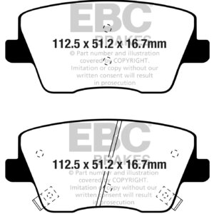 EBC Bluestuff NDX stražnje kočione pločice za Hyundai i30, Hyundai Kona