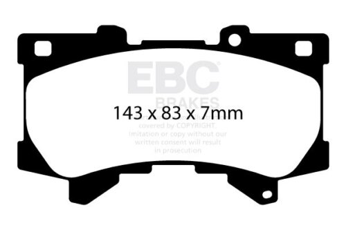 EBC Bluestuff NDX front brake pads for Toyota Land Cruiser, Lexus LX