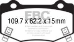 EBC Bluestuff NDX rear brake pads for Chevrolet Corvette, Cadillac CT4