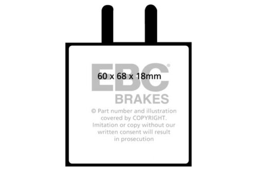 EBC Bluestuff NDX front brake pads for Jaguar Mk IX, Ferrari 365