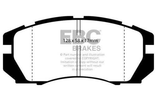 EBC Bluestuff NDX front brake pads for Subaru Impreza, Subaru Legacy