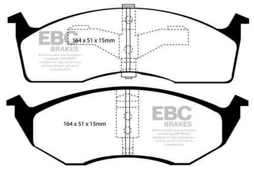 EBC Greenstuff 6000 front brake pads for Chrysler Prowler, Chrysler Voyager