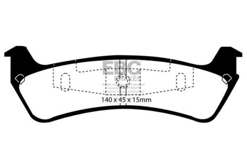 EBC Greenstuff 6000 rear brake pads for Ford Explorer