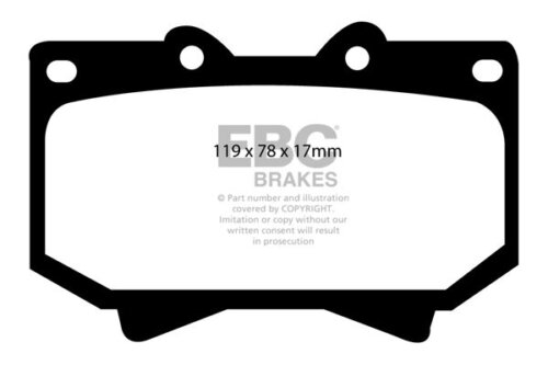 EBC Greenstuff 6000 front brake pads for Toyota Land Cruiser