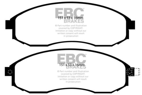 EBC Greenstuff 6000 front brake pads for Mitsubishi L200