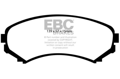 EBC Greenstuff 6000 front brake pads for Mitsubishi Grandis, Mitsubishi Pajero