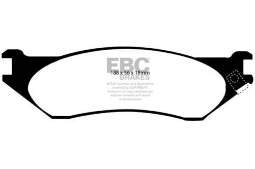 EBC Greenstuff 6000 front brake pads for Dodge RAM, Dodge Durango