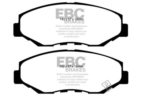 EBC Greenstuff 6000 front brake pads for Honda CR-V, Honda Element