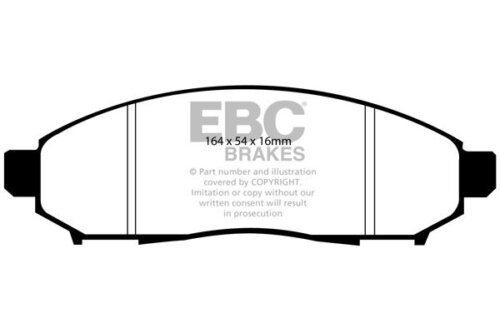 EBC Greenstuff 6000 front brake pads for Nissan Leaf, Nissan Pathfinder