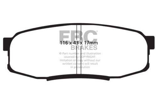 EBC Greenstuff 6000 rear brake pads for Lexus LX, Toyota Land Cruiser