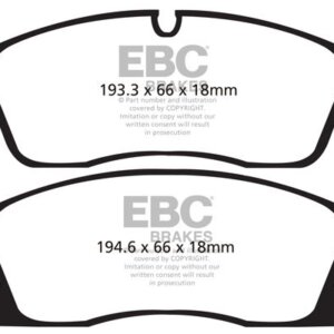 EBC Greenstuff 6000 front brake pads for Jeep Grand Cherokee, Mercedes-Benz GLE Coupe