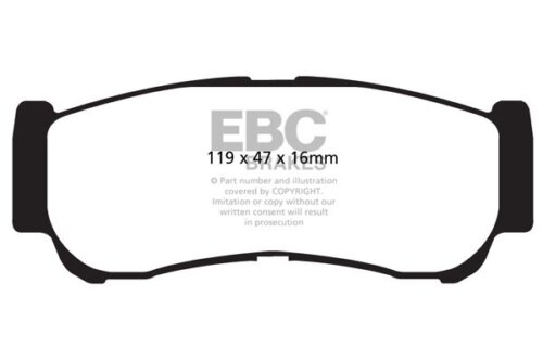 EBC Greenstuff 6000 rear brake pads for Hyundai Santa FE