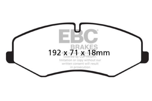 EBC Greenstuff 6000 front brake pads for Land Rover Discovery, Land Rover Range Rover
