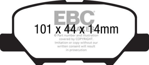 EBC Greenstuff 6000 rear brake pads for Mitsubishi Outlander, Mazda 6