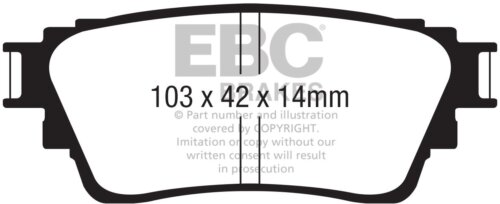 EBC Greenstuff 6000 rear brake pads for Mitsubishi Outlander