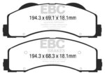 EBC Greenstuff 6000 front brake pads for Ford F-150