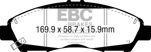 EBC Greenstuff 6000 front brake pads for Cadillac XT5