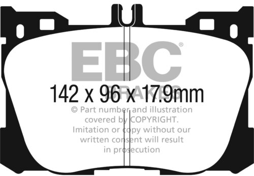 EBC Greenstuff 6000 front brake pads for Mercedes-Benz C-Class, Mercedes-Benz CLS