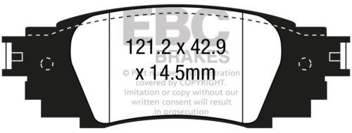 EBC Greenstuff 6000 rear brake pads for Lexus RX, Toyota RAV4