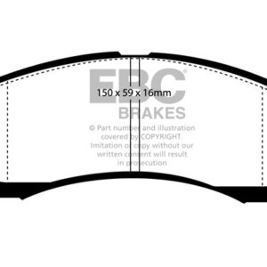 EBC Greenstuff 6000 front brake pads for Mitsubishi Eterna, Mitsubishi Pajero