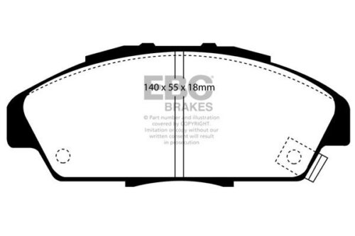 EBC Ultimax front brake pads for Honda Ascot, Honda Accord