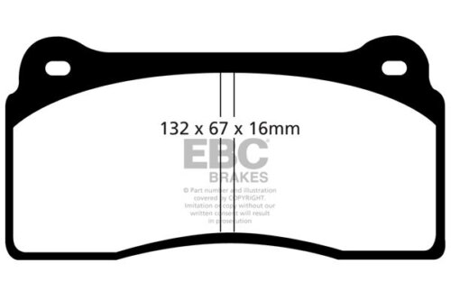 EBC Orangestuff front brake pads for Chrysler Viper, Dodge Viper