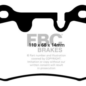 EBC Orangestuff rear brake pads for Aston Martin DB9