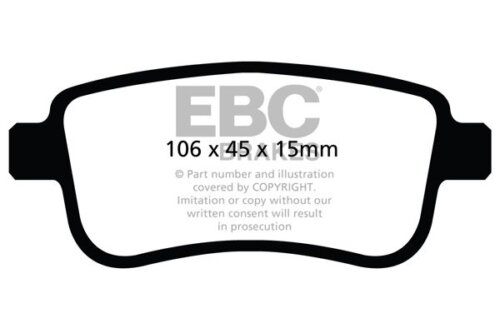 EBC Orangestuff rear brake pads for Renault Clio