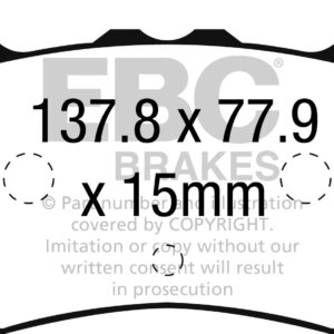 EBC Orangestuff front brake pads for Ford Focus