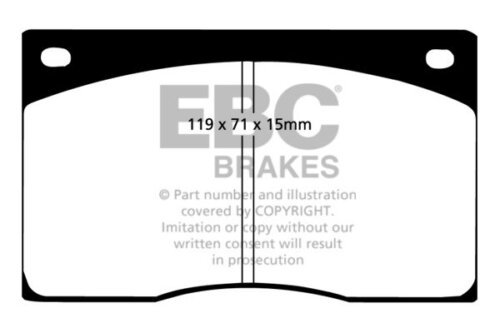 EBC Orangestuff front brake pads for Aston Martin DB7, Jaguar XJ