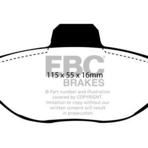 EBC Ultimax front brake pads for FIAT Seicento, FIAT Cinquecento