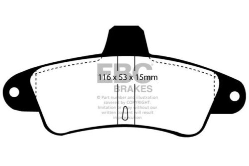 EBC Ultimax rear brake pads for Ford Mondeo, Ford Cougar