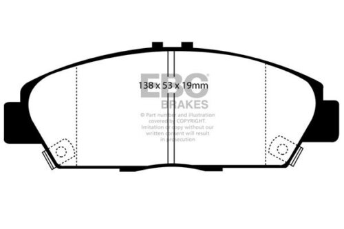 EBC Ultimax front brake pads for Honda Accord, Honda Prelude