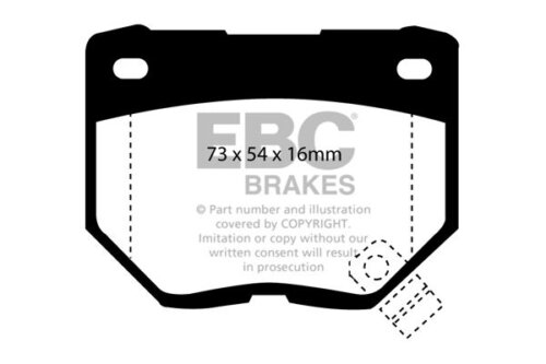 EBC Orangestuff rear brake pads for Nissan 350Z, Nissan Fairlady Z
