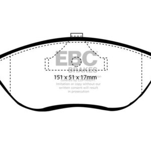 EBC Ultimax prednje kočione pločice za Volvo 480, Volvo 440